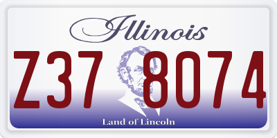 IL license plate Z378074