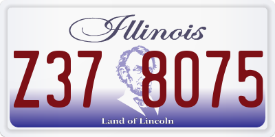 IL license plate Z378075