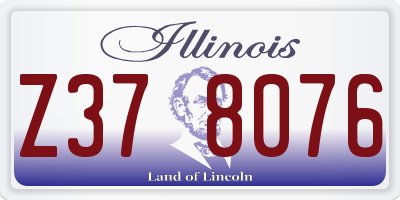 IL license plate Z378076