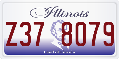 IL license plate Z378079