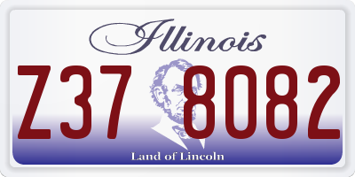 IL license plate Z378082