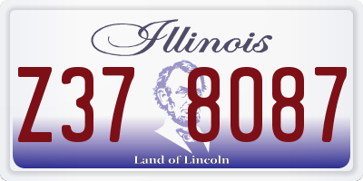IL license plate Z378087