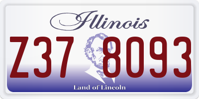 IL license plate Z378093