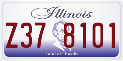 IL license plate Z378101