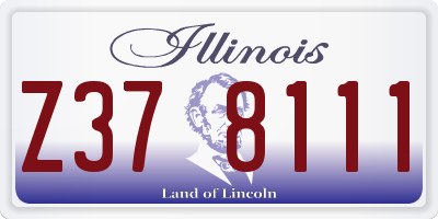 IL license plate Z378111