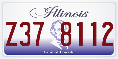 IL license plate Z378112