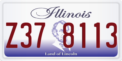 IL license plate Z378113