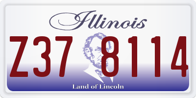 IL license plate Z378114