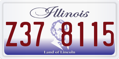 IL license plate Z378115
