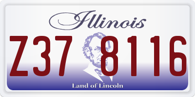IL license plate Z378116