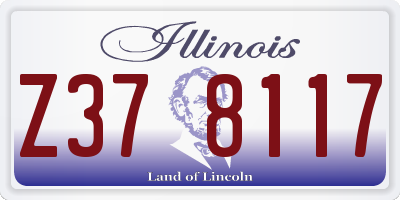IL license plate Z378117