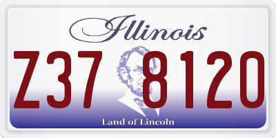 IL license plate Z378120