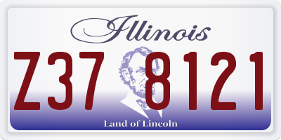 IL license plate Z378121