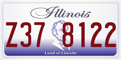 IL license plate Z378122