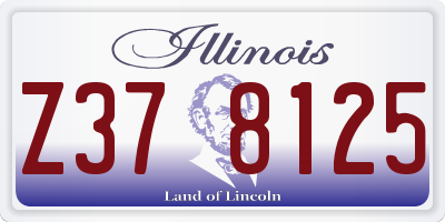 IL license plate Z378125