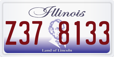 IL license plate Z378133