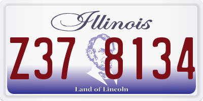 IL license plate Z378134