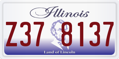 IL license plate Z378137