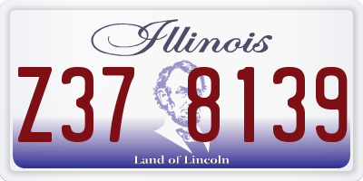 IL license plate Z378139
