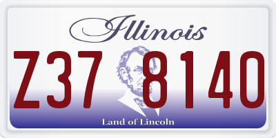 IL license plate Z378140