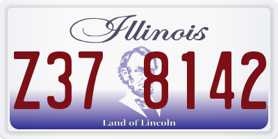 IL license plate Z378142