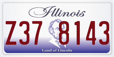 IL license plate Z378143