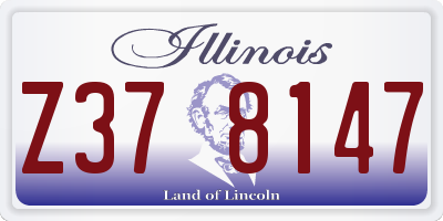 IL license plate Z378147