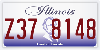 IL license plate Z378148