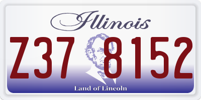 IL license plate Z378152