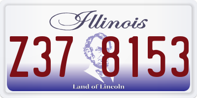 IL license plate Z378153
