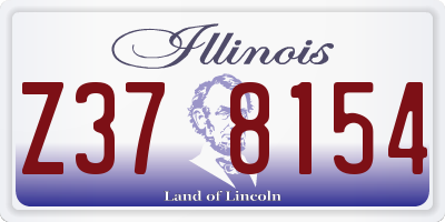 IL license plate Z378154