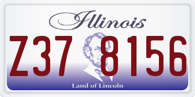 IL license plate Z378156
