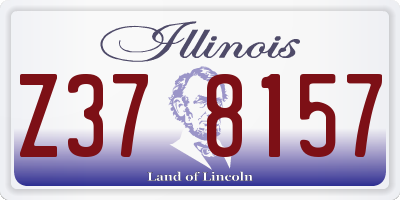 IL license plate Z378157