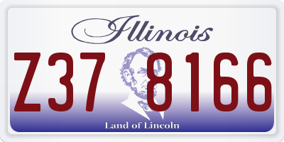 IL license plate Z378166
