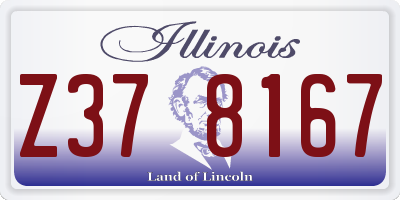 IL license plate Z378167