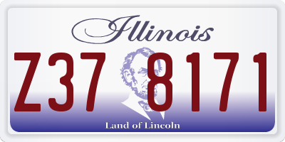 IL license plate Z378171