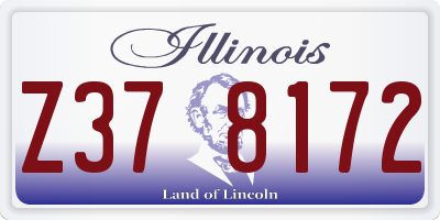 IL license plate Z378172