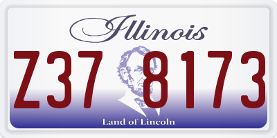 IL license plate Z378173