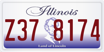 IL license plate Z378174