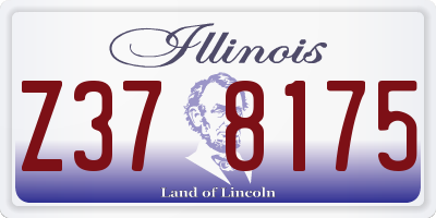 IL license plate Z378175