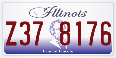 IL license plate Z378176