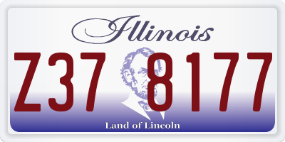 IL license plate Z378177