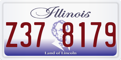 IL license plate Z378179