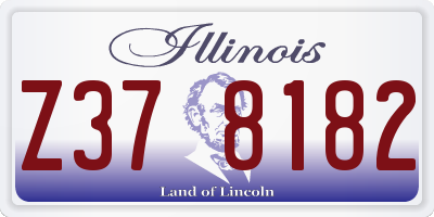 IL license plate Z378182