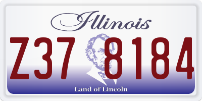 IL license plate Z378184