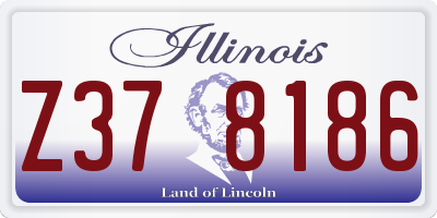 IL license plate Z378186