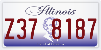 IL license plate Z378187