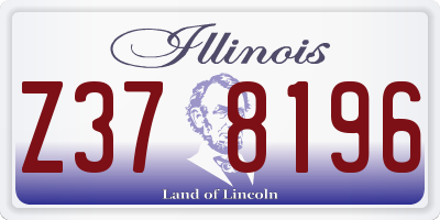 IL license plate Z378196