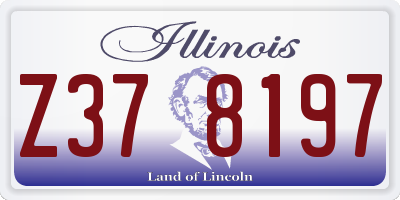 IL license plate Z378197