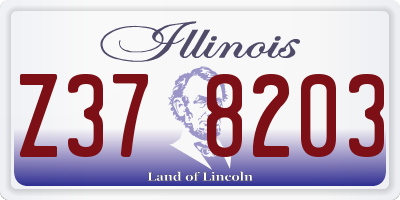 IL license plate Z378203